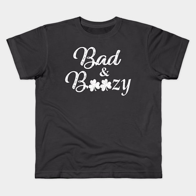 Bad And Boozy Kids T-Shirt by Kaleidoart